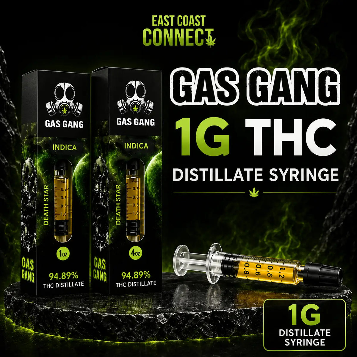Gas Gang 1G THC Distillate Syringe