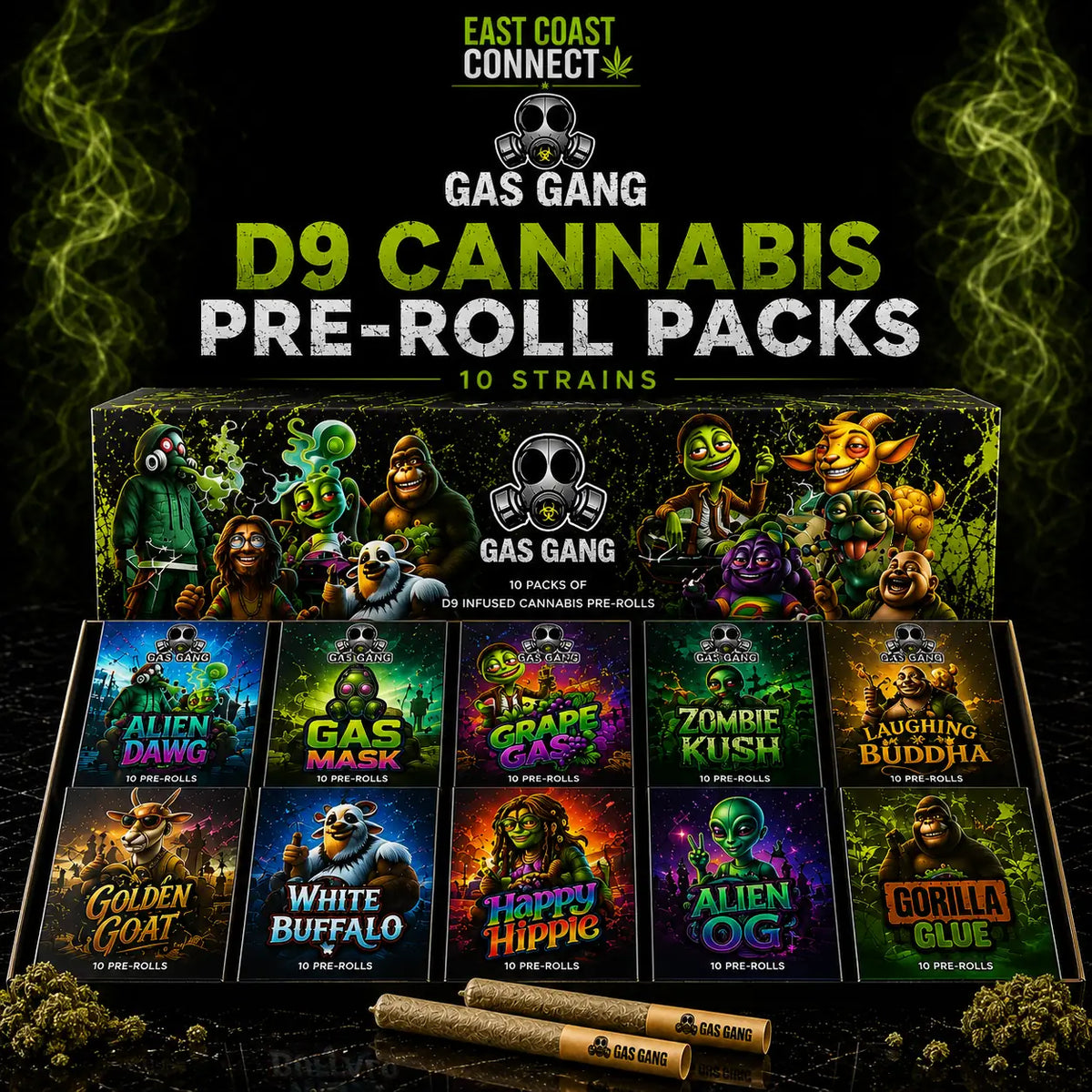 Gas Gang D9 Cannabis Pre-Roll Packs