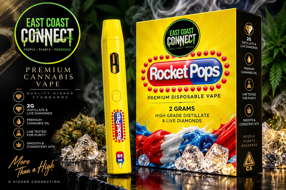 Rocket Pops Disposable Vape – 2g Distillate & Live Diamonds